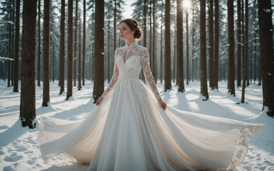 robe de mariée d'hiver